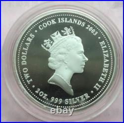 Cook 2003 Edward Ned Kelly 2 Dollars 2oz Silver Coin, Proof