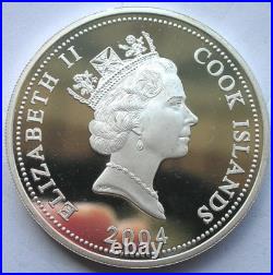 Cook 2004 Train Japanese Bullet Dollar 1oz Silver Coin, Proof