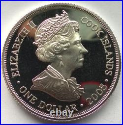 Cook 2005 Battle of The Trafalgar 5 Dollars Silver Coins, Proof