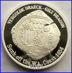 Cook 2005 Vergulde Draeck Dollar 1oz Silver Coin, Proof