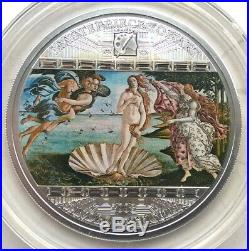 Cook 2008 Birth of Venus 20 Dollars 3oz Silver Coin, Matte, BU