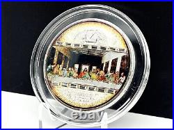 Cook 2008 Masterpieces of Art LAST SUPPER Leonardo Da Vinci 3 oz Silver Coin