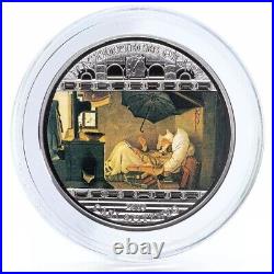 Cook 2009 Masterpieces of Art Carl Spitzweg The poor Poet 3 oz Silver Coin