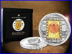 Cook 2010 Masterpieces Of Art Vitruvian Man Leonardo Da Vinci Gold Silver Coin 2
