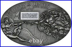 Cook 2012 Sistine Chapel Nano Heaven 5 Dollars Silver Coin, BU