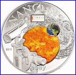 Cook 2013 Nano Space 10 Dollars Colour Silver Coin, Proof