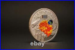 Cook 2013 Nano Space 10 Dollars Colour Silver Coin, Proof