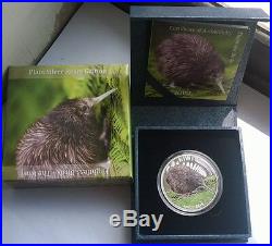 Cook 2014 Kiwi Bird 5 Dollars Colour 1oz Silver Coin, Proof