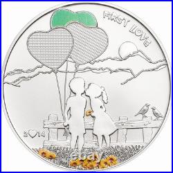 Cook 2014 The Colour of Love 5 Dollars Silver Coin, Proof