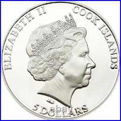 Cook 2014 The Colour of Love 5 Dollars Silver Coin, Proof