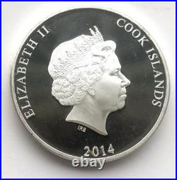Cook 2014 Tomioka Silk Mill 5 Dollars 1oz Silver Coin, Proof