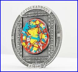Cook 2021- Archeology & Symbolism Aztec Coyolxauhqui Stone $20 silver coin 3oz