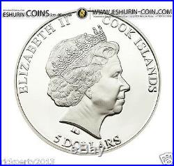 Cook Island 2013 5$ Chelyabinsk Meteorite 15. Februar 2013 silver coin