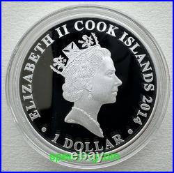 Cook Island 2014 Year of Horse Color Silver Coin 1oz