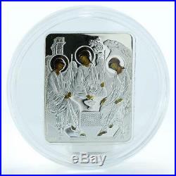 Cook Island 5 dollars Russian Icons Holy Trinity silver proof coin 2010