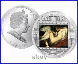 Cook Island Masterpieces of Art Rubens Leda and the Swan 3oz Silver Coin