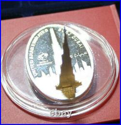 Cook Islands 10 Dollars 2010 Silber Proof #F3236, Burj Dubai Skulpturmünze