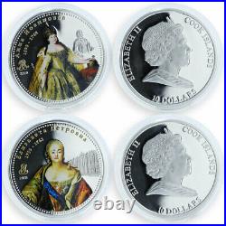Cook Islands 10 dollars set of 6 coins Tsars of Russia silver proof 2008