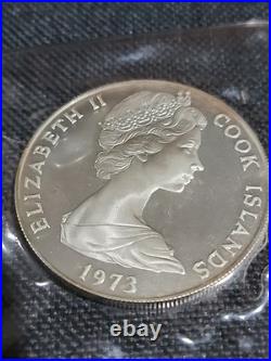 Cook Islands 1973 2 Silver Coin Proof Set