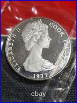 Cook Islands 1973 2 Silver Coin Proof Set