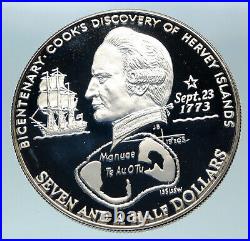 Cook Islands 1974 2 Silver Coin Proof Set, Mint Sealed Container Free Shipping