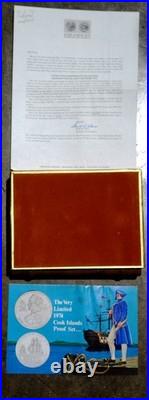 Cook Islands 1974 9 Coin Proof Set In Mint Sealed Container With Paperwork New