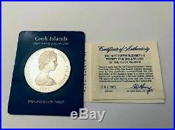 Cook Islands-1977-$25 Dollar Sterling Silver Proof Coin The Queen Elizabeth II