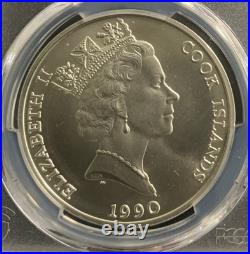 Cook Islands 1990-PM $50 / Grizzly Bear Matte Proof / PCGS PR69/Gorgeous Coin