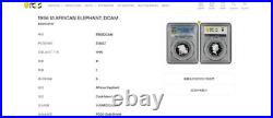 Cook Islands 1996 $1 Dollar Silver Proof Wildlife Elephant PCGS PR69DCAM Top 1/0