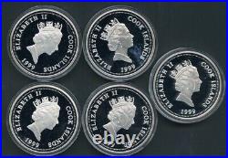 Cook Islands 1999 Marine Collection Silver Coin Set