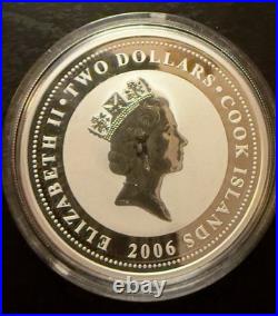 Cook Islands 1 Ounce. 999 Silver 2 dollars Classic Cars Speedster Bugatti Coin