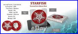 Cook Islands 1$ Silver Star Starfish Space Red 1 Oz Silbermünze. 500 St