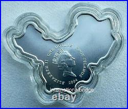 Cook Islands 2004 Leader Deng Xiaoping 100th Birthday China Map Silver Coin 1oz