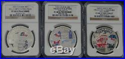 Cook Islands 2005 Hello Kitty Silver 3 Coins Set NGC 68