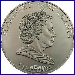 Cook Islands 2007 $5 Brenham Pallasite Meteorite 25 g Silver Proof Coin
