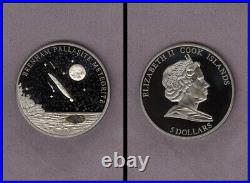 Cook Islands 2007 $5 Silver Proof Coin Brenham Pallasite Meteorite Palladium