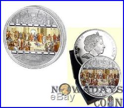 Cook Islands 2008 20$ Masterpieces of Art School of Athens 3Oz Proof Silver Coin