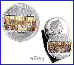 Cook Islands 2008 20$ Masterpieces of Art School of Athens 3oz Silver Coin