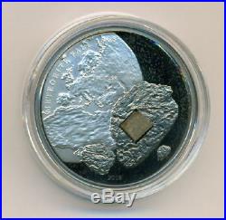 Cook Islands 2008 5$ PULTUSK METEORITE Palladium Plated Proof Silver Coin