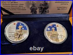 Cook Islands 2008 THE END OF WORLD WAR 1 90th Anniversary 2 OZ Silver proof set