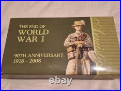 Cook Islands 2008 THE END OF WORLD WAR 1 90th Anniversary 2 OZ Silver proof set