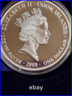 Cook Islands 2008 THE END OF WORLD WAR 1 90th Anniversary 2 OZ Silver proof set