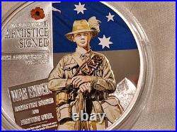 Cook Islands 2008 THE END OF WORLD WAR 1 90th Anniversary 2 OZ Silver proof set
