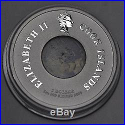 Cook Islands 2009 1969 $1 First Man On The Moon 1 Oz Silver Orbital Coin Proof