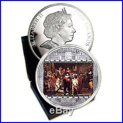 Cook Islands 2009 20$ Night Watch Rembrandt Masterpieces Art Proof Silver Coin