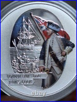 Cook Islands 2009 Captain James Cook 4 Colored Silver Proof Set Only 1779 Minted