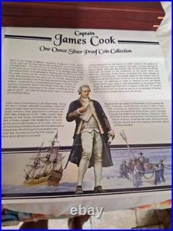 Cook Islands 2009 Captain James Cook 4 Colored Silver Proof Set Only 1779 Minted