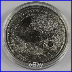 Cook Islands 2009 Moon Lunar Meteorite 40th & 50th Anniversary $5 Silver Coin