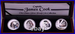 Cook Islands 2009 Silver 4 Coin Proof Set Captain James Cook