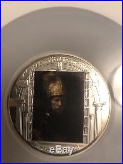 Cook Islands 2010 20$ Masterpieces of Art Golden Helmet 3oz Proof Silver Coin